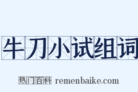 牛刀小试组词是什么意思的图片